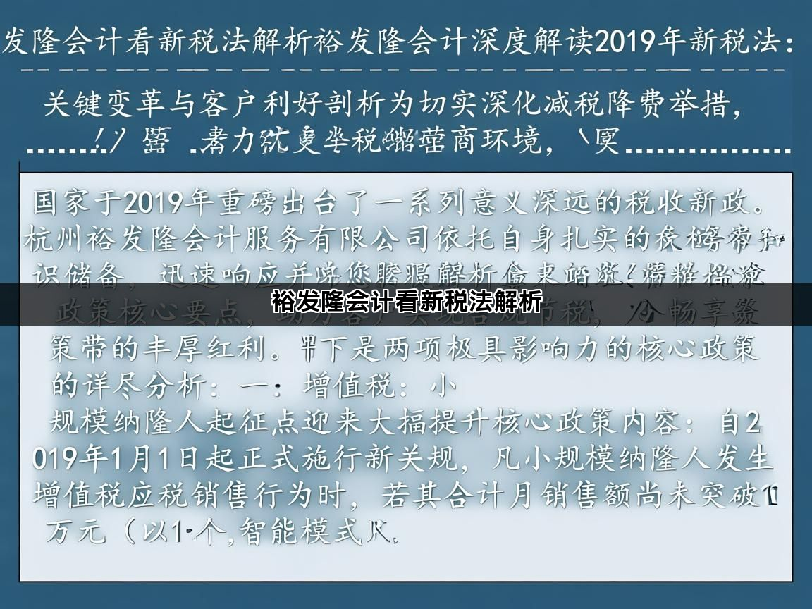 裕发隆会计看新税法解析